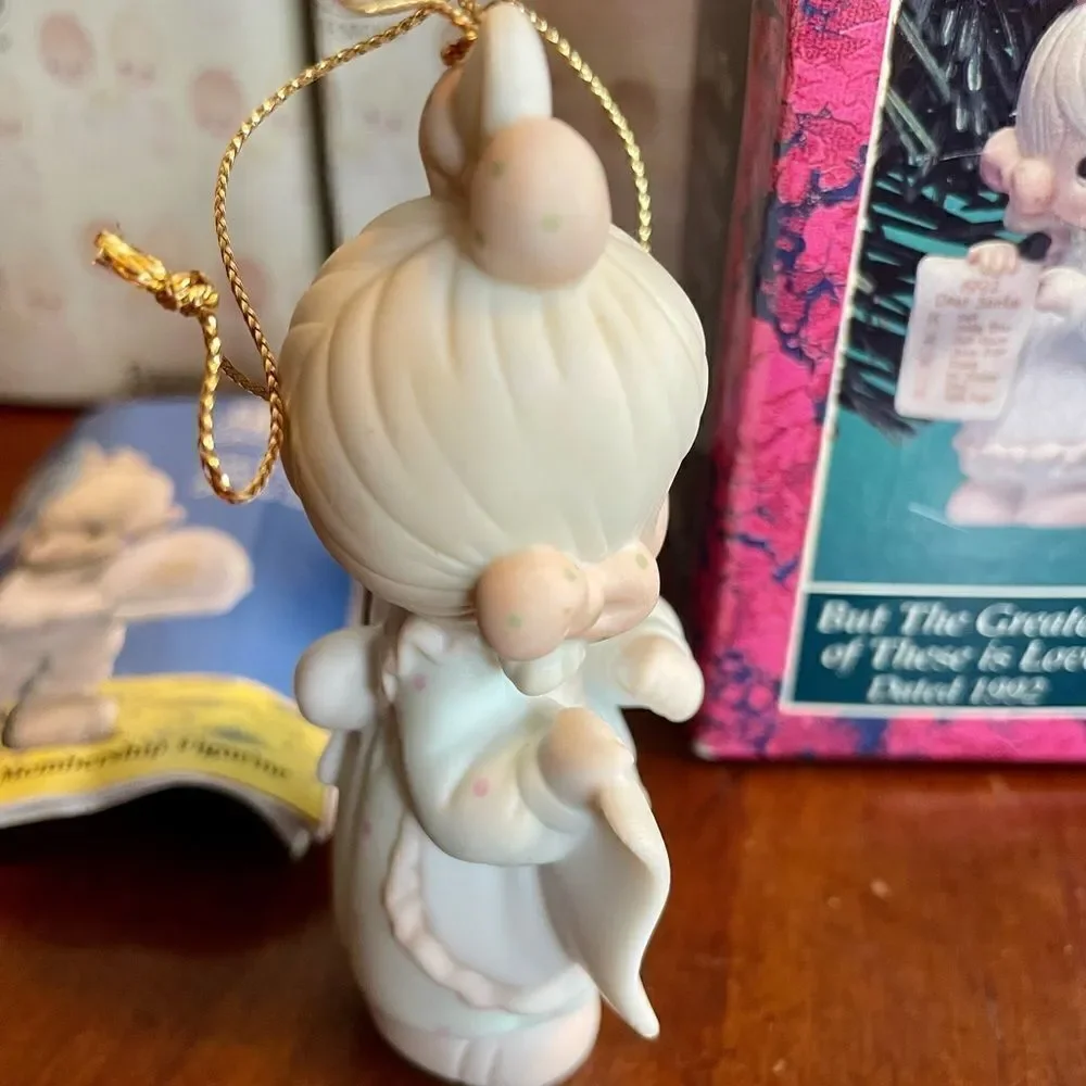 PRECIOUS MOMENTS CHRISTMAS ORNAMENT “But the Greatest of These is Love” 1992
